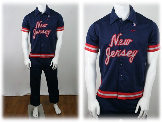 New Jersey Nets 77 NBA 4 Her Jean Jacket Size L