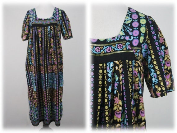 Vintage Dress Cotton Mu Mu Dress