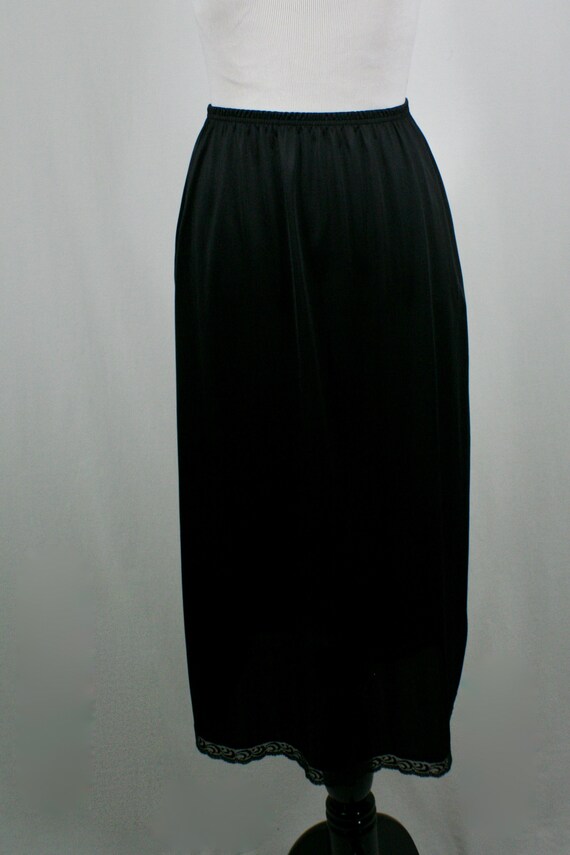 Vintage Slip Black Nylon Half Slip - image 3