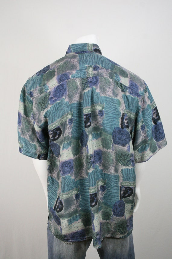 1990s Shirt Silk Bogari Shirt XL - image 6
