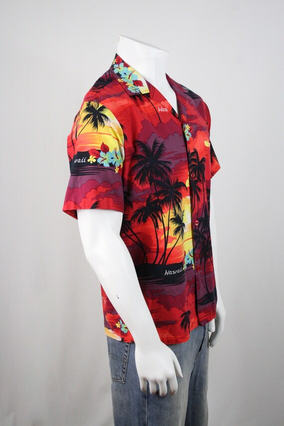 1980s Hawaiian Shirt by Helena's Cotton Shirt Lar… - image 5