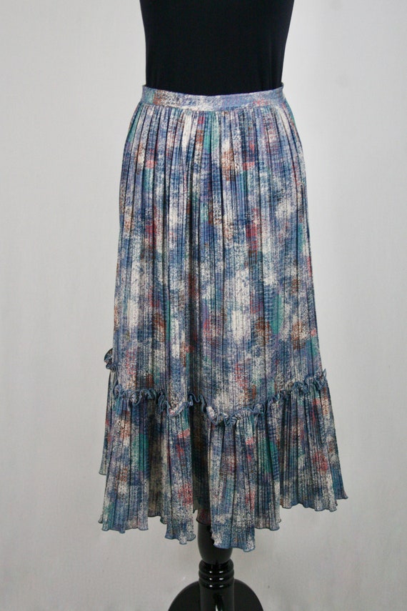 Vintage Skirt Micro Pleated Ruffled Skirt - image 4