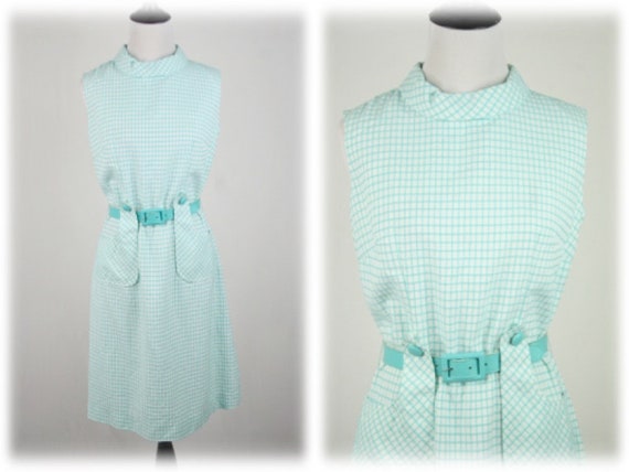 1960s Dress Mod Plaid Shift Dress Eve Carver Orig… - image 1