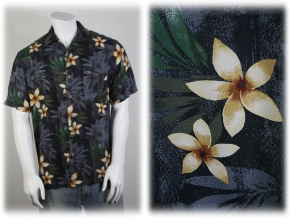 Vintage Aloha Shirt Rayon Island Shores Shirt Med… - image 1