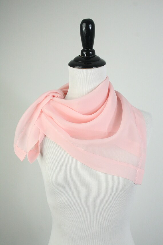 Dutch Redux No. 3.2 Chiffon Square Scarf with Blue Accent