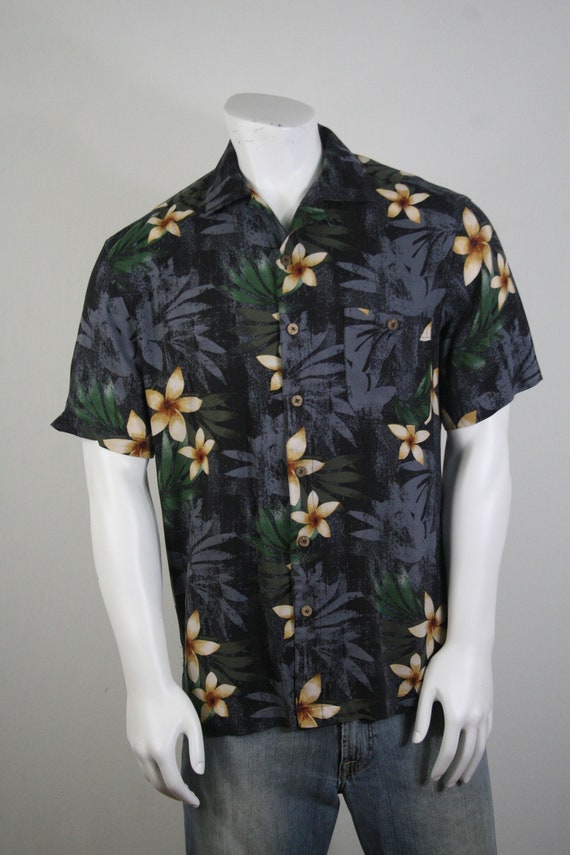 Vintage Aloha Shirt Rayon Island Shores Shirt Med… - image 3