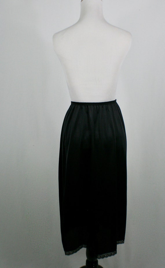 Vintage Slip Black Nylon Half Slip - image 7