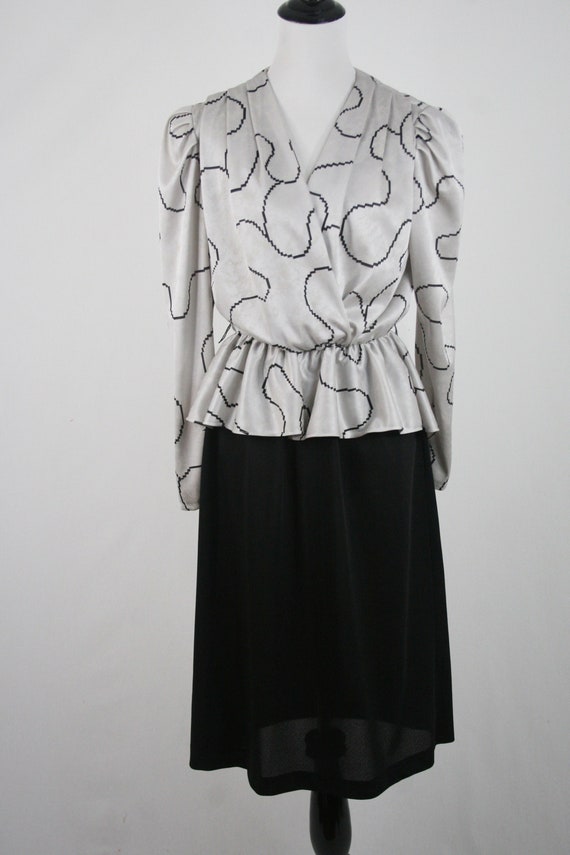 1980s Dress Peplum Sally Lou Dress - image 4