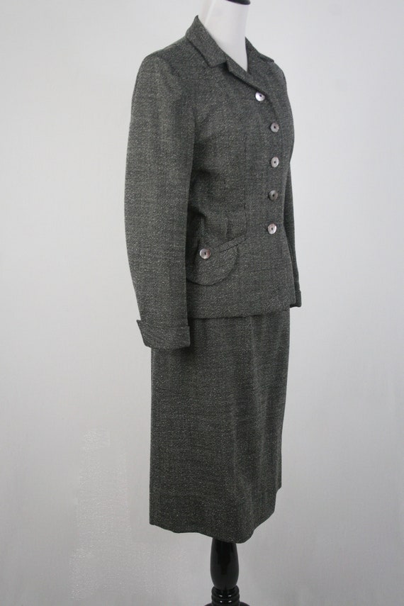 Vintage 1950s Skirt Suit Wool Townley Godchaux's … - image 5