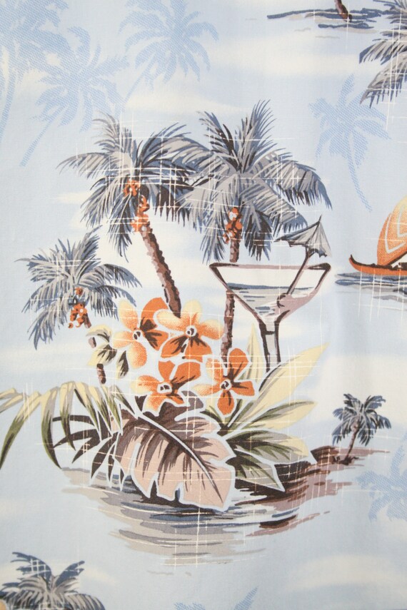 Vintage Aloha Shirt Cotton Island Shores Shirt XL - image 8