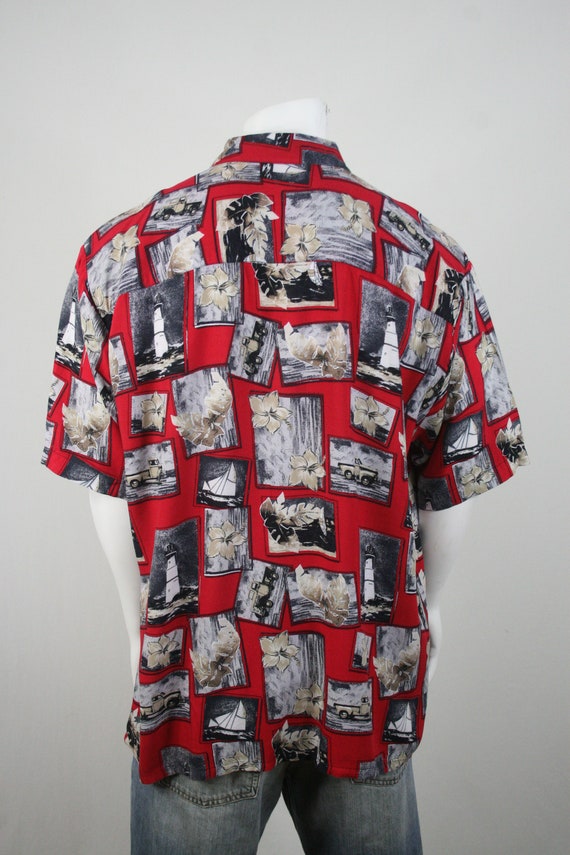 Vintage Aloha Shirt Rayon Puritan Shirt XL - image 5