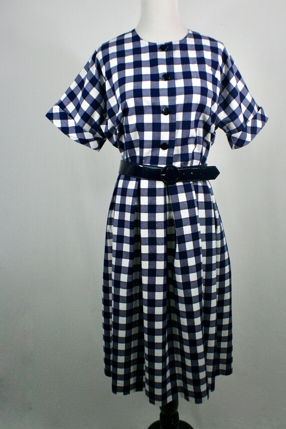 Vintage 1980s Dress Willi of California Cotton Pl… - image 3