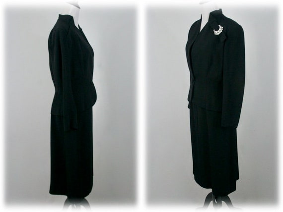 Vintage 1940s Dress and Jacket Set Eisenberg Orig… - image 4