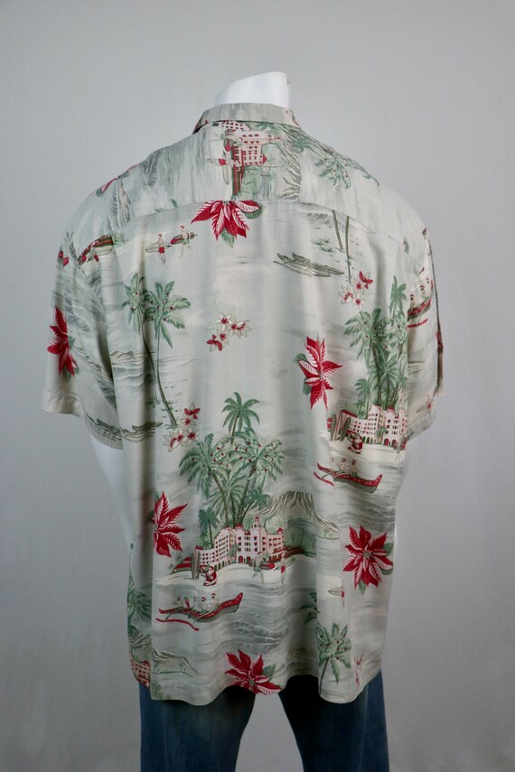 Tommy Bahama Aloha Shirt Silk Christmas Shirt XXL - image 6