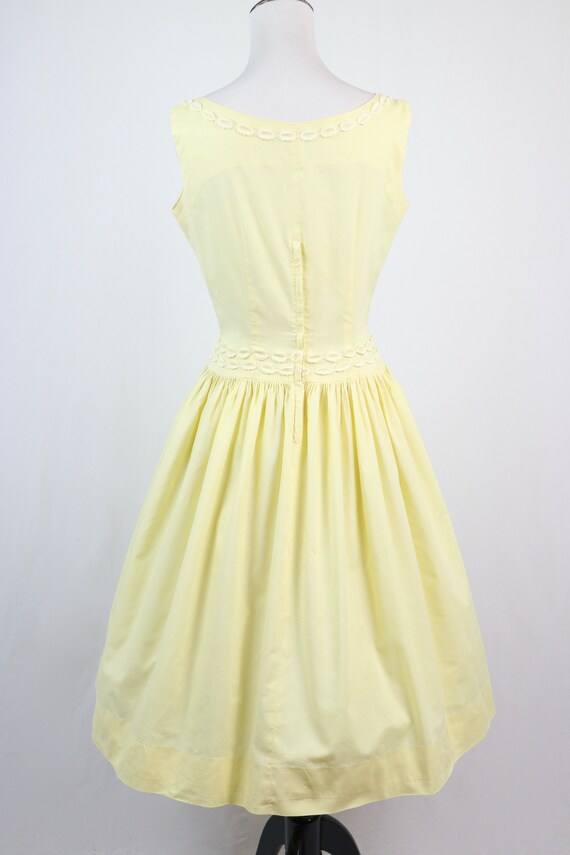 Vintage 1950s Dress Carole King Yellow Cotton Dro… - image 5