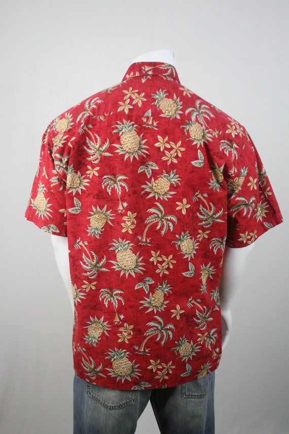 Vintage Aloha Shirt Cotton Pierre Cardin Pineappl… - image 5