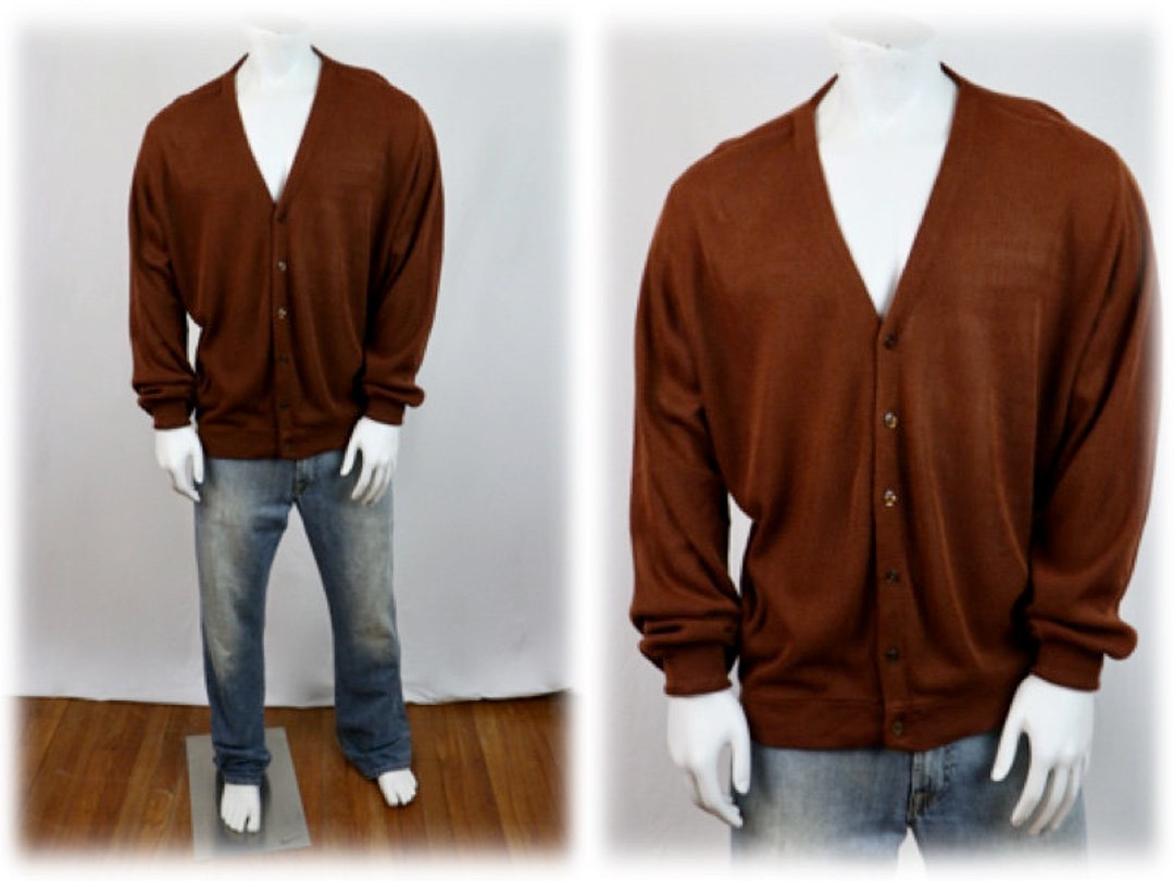 Classic Gold-Brown Knitted Long Sleeve Sweater