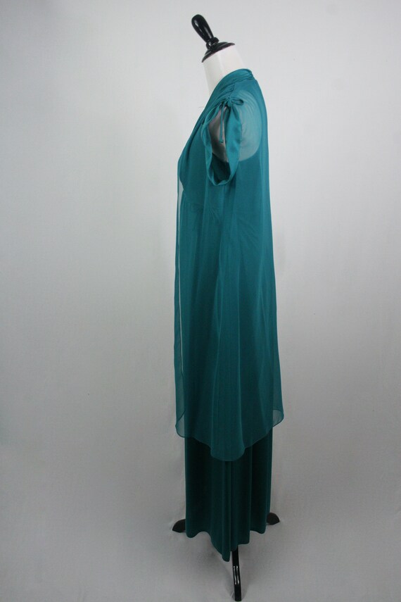 Vintage 1970s Dress Long Dress with Sheer Chiffon… - image 5