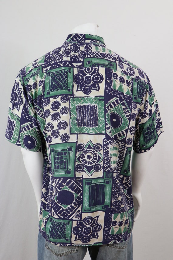 Vintage 1990s Aloha Shirt Pierre Cardin Rayon Shi… - image 6