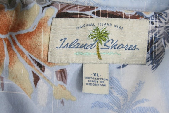 Vintage Aloha Shirt Cotton Island Shores Shirt XL - image 9