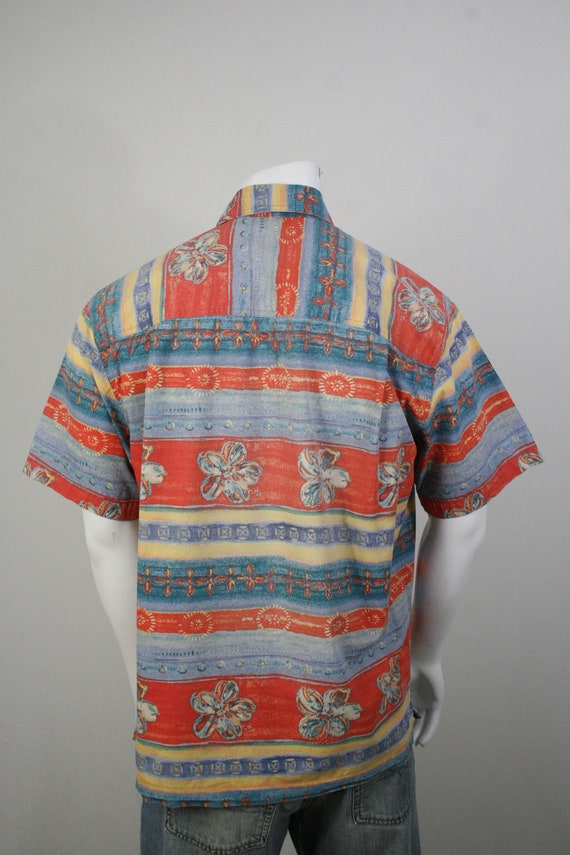 Vintage 1980s Aloha Shirt Cotton Shirt Medium - image 7