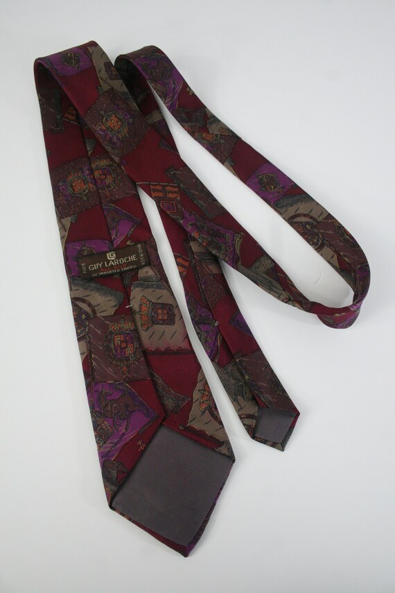 Vintage Necktie Silk Guy Laroche Paris Tie - image 5