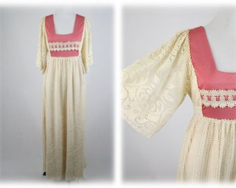 vintage bebe lace dress Vintage 90's Bebe Pink Floral Lace Black Dress Size Small Medium