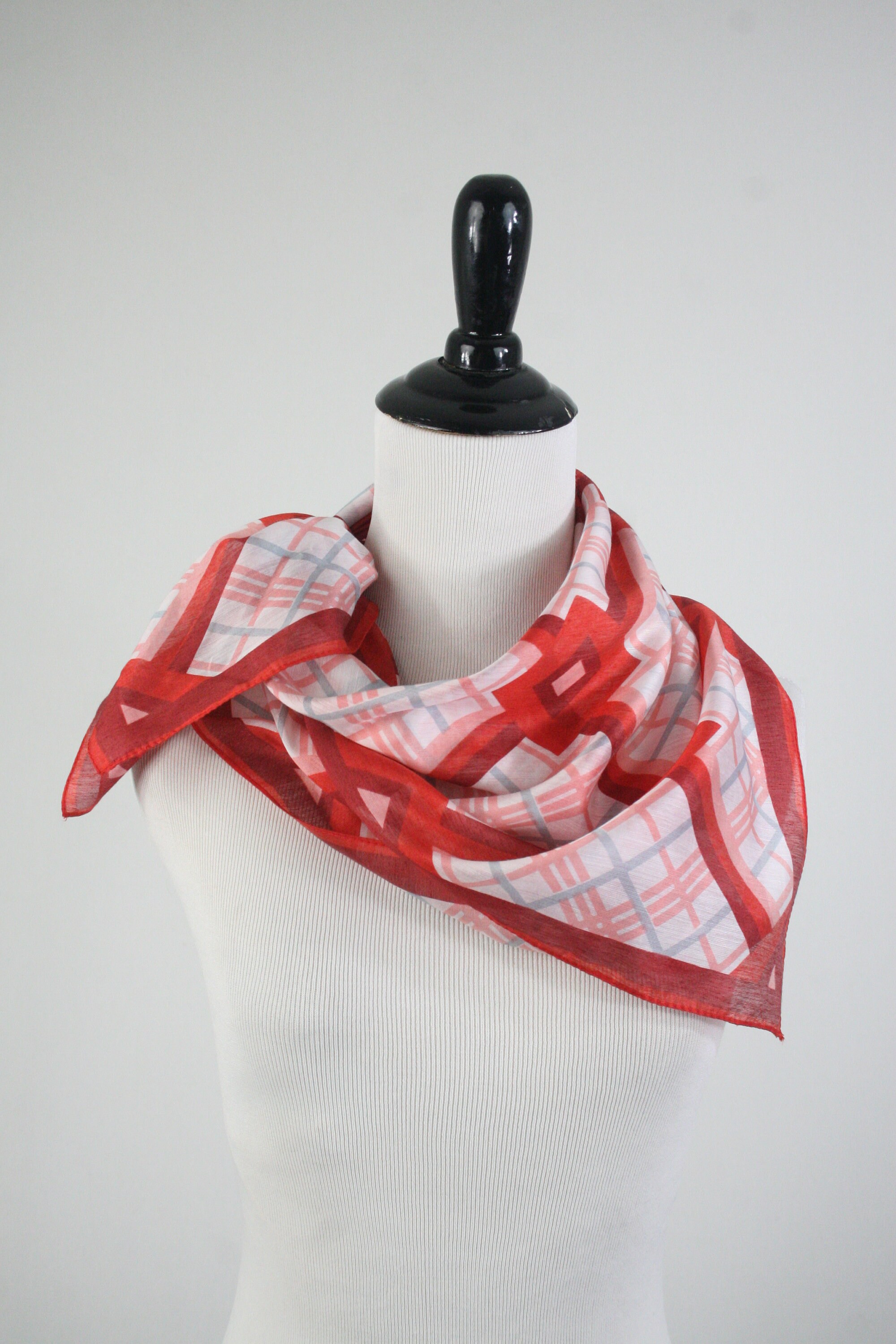 Strider Scarf Vintage Scarf Square Geometric Scarf - Etsy