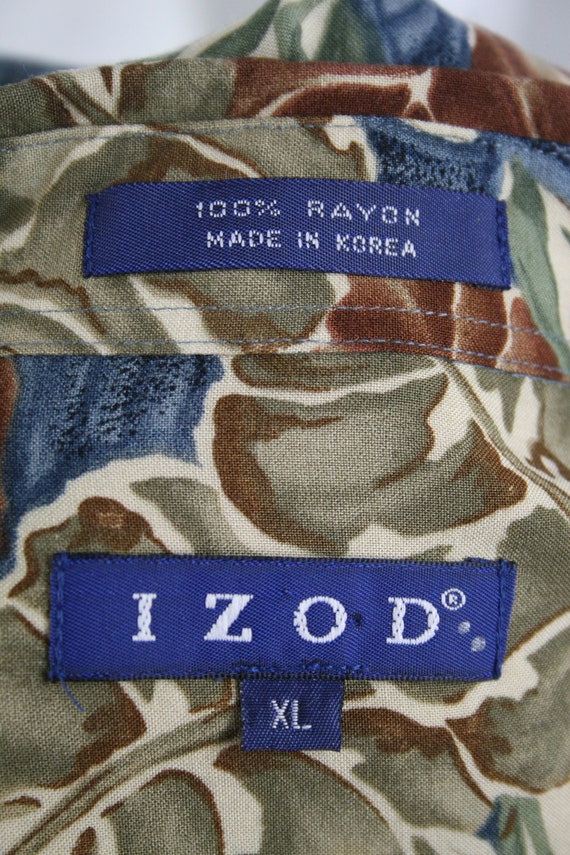 Vintage Aloha Shirt Izod Rayon Shirt XL - image 9