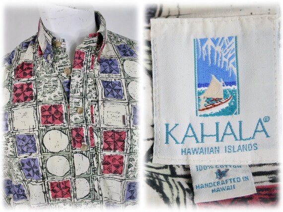 Vintage Hawaiian Shirt Cotton Hawaiian Tunic by K… - image 10