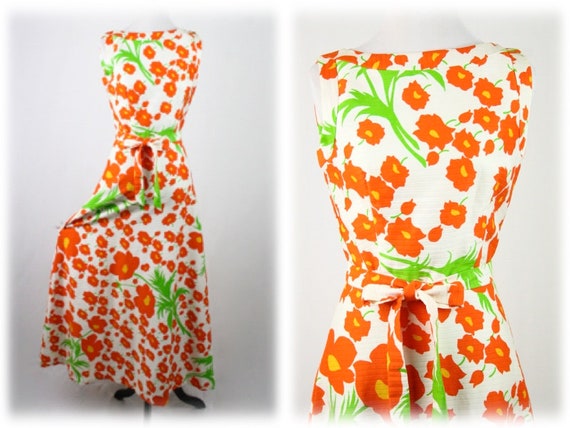 1970s Hawaiian Dress Maxi Dress by Malia Honolulu