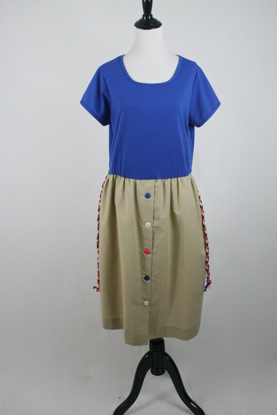 Vintage 1970s Dress T-shirt Khaki Skirt Toni Todd… - image 9