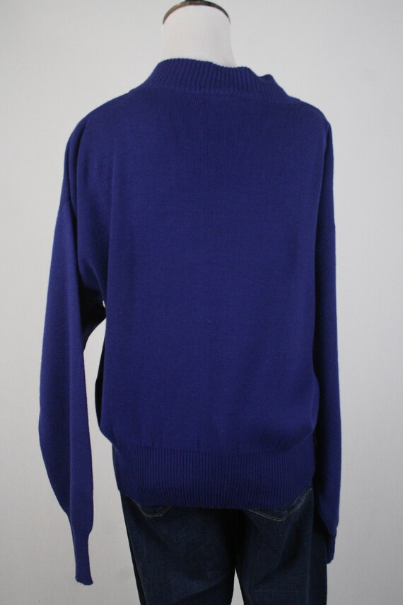 Vintage Sweater Meister Cobalt Blue Tyrolean Styl… - image 6