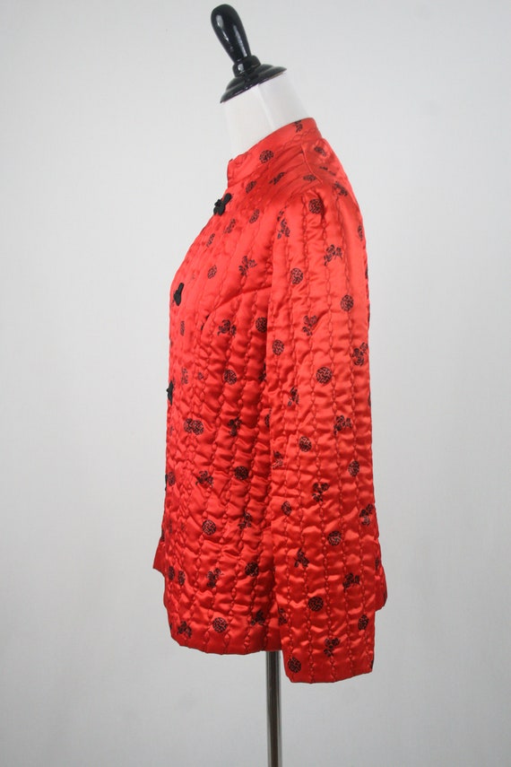 Vintage Jacket Krist Gudnason California Red Sati… - image 8