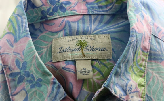 Vintage Aloha Shirt Island Shores Patel Cotton Ha… - image 9