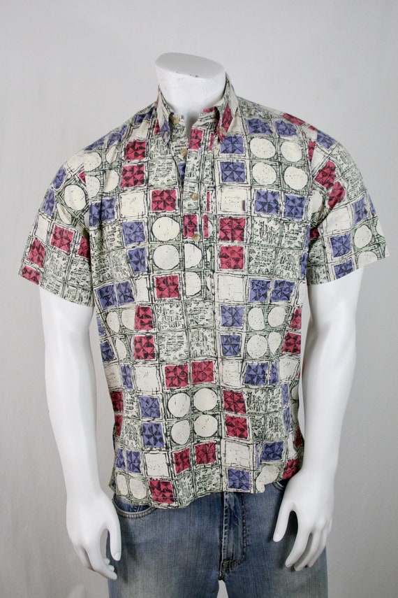 Vintage Hawaiian Shirt Cotton Hawaiian Tunic by K… - image 3