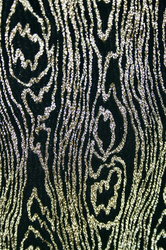 1960s Dress Black Velvet Gold Lame Saba Californi… - image 7