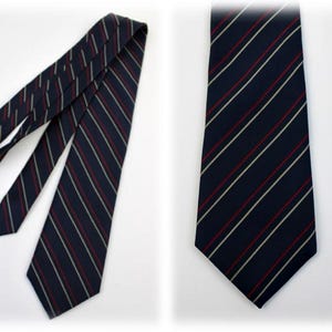 Vintage Necktie Navy Striped Halston Tie
