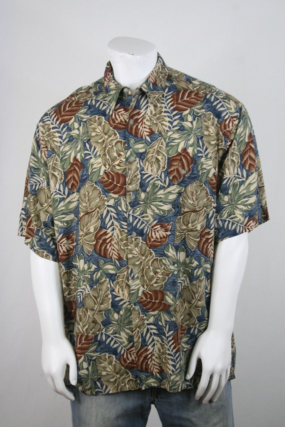 Vintage Aloha Shirt Izod Rayon Shirt XL - image 3