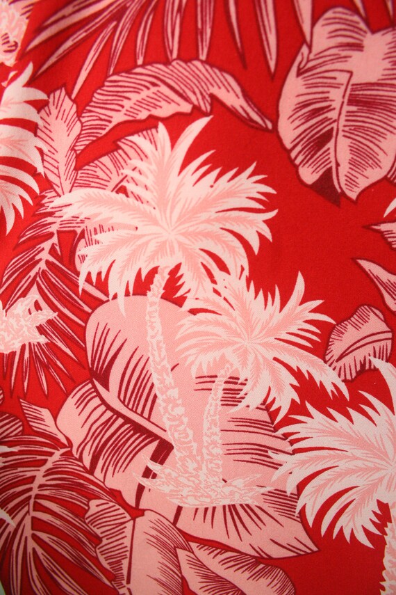 Vintage Aloha Shirt Bermuda Casuals by Haband Red… - image 8