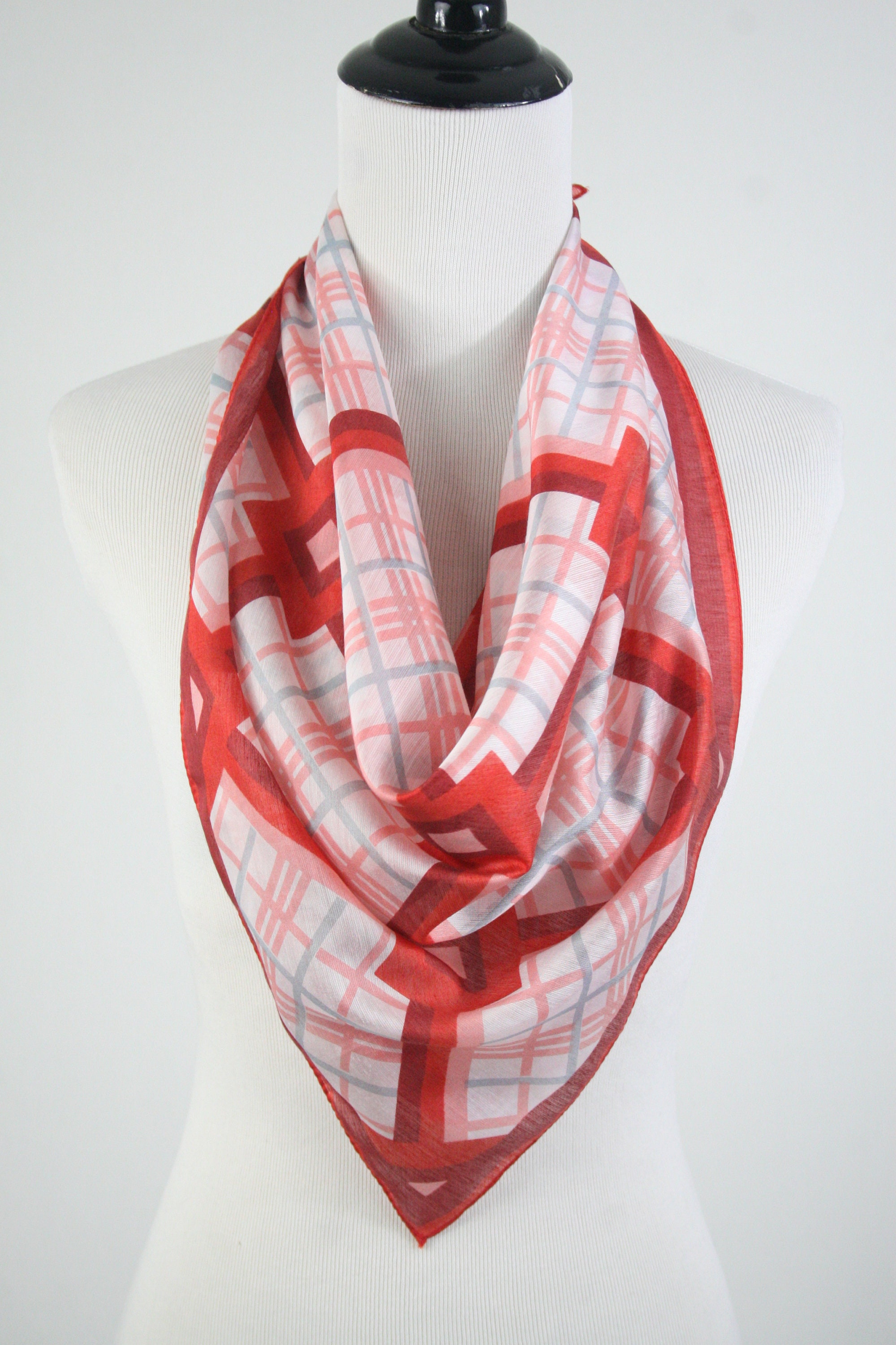 Strider Scarf Vintage Scarf Square Geometric Scarf - Etsy