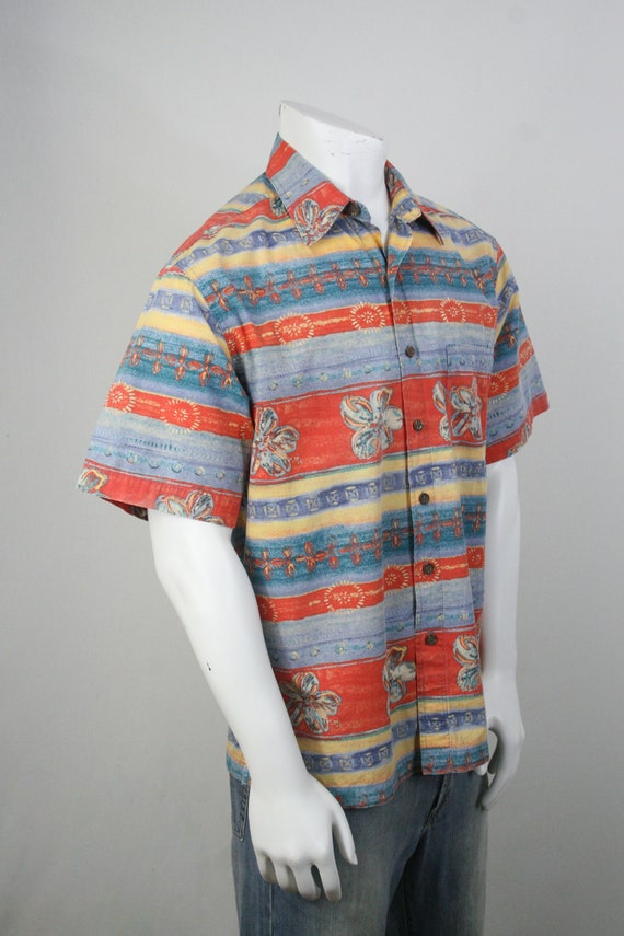 Vintage 1980s Aloha Shirt Cotton Shirt Medium - image 6