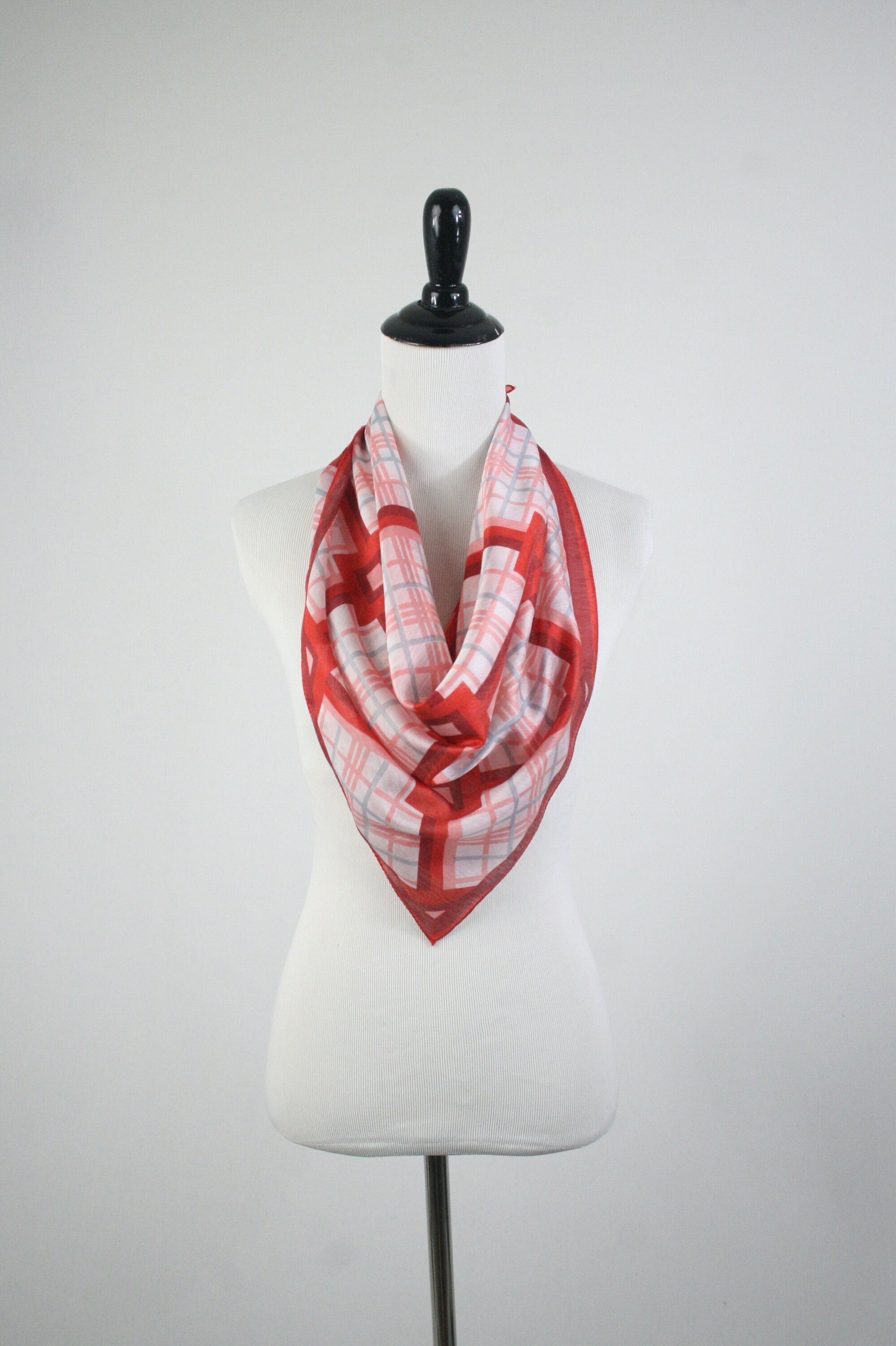 Strider Scarf Vintage Scarf Square Geometric Scarf - Etsy