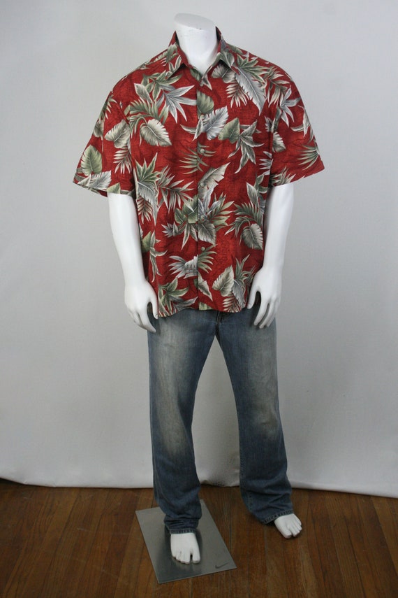 Vintage 1990s Aloha Shirt Cotton Pierre Cardin Sh… - image 2