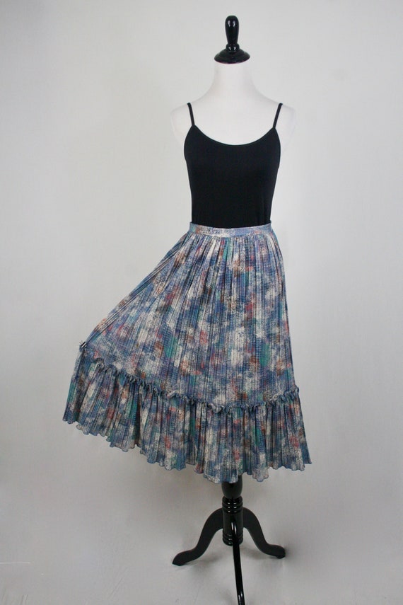 Vintage Skirt Micro Pleated Ruffled Skirt - image 2