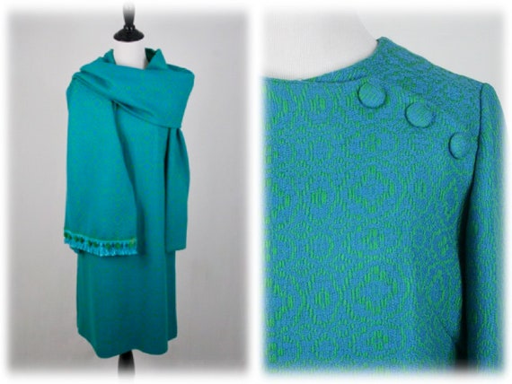 1960s Dress and Shawl Set