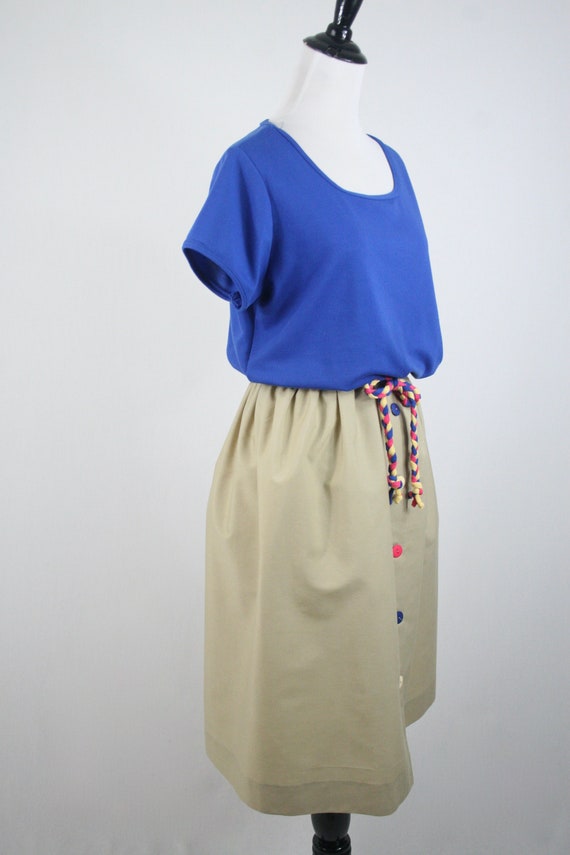 Vintage 1970s Dress T-shirt Khaki Skirt Toni Todd… - image 6