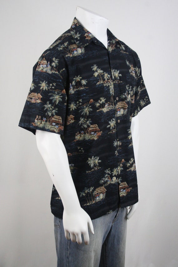 Vintage Aloha Shirt Cotton Moda Campia Shirt Medi… - image 5