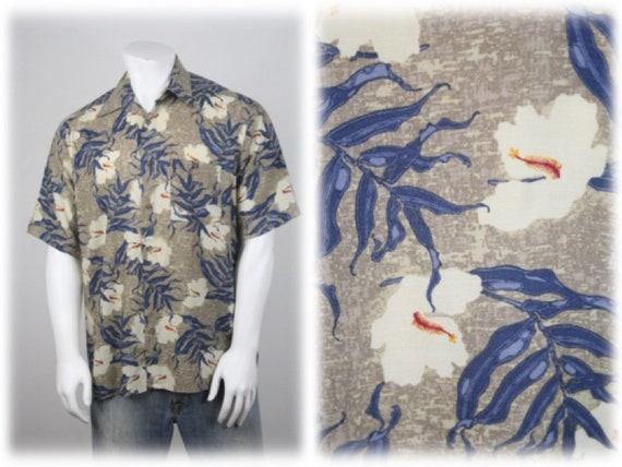 Vintage Aloha Shirt Rayon Puritan Shirt Large - image 1