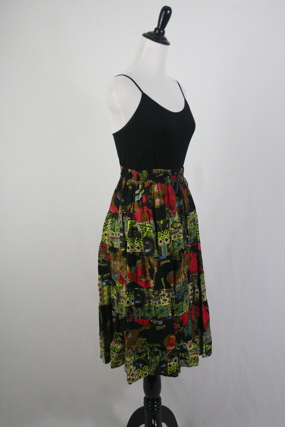 Vintage Skirt Rayon Tiered Le Mieux Boho Skirt - image 6